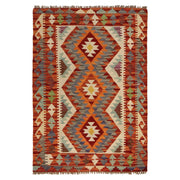 Hand Woven Wool Kelim 2' 9" x 4' 3" - No. AL53773