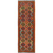 Hand Made Afghan Kilim Runner 2' 9" x 9' 6" - No. AL66900
