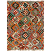 Small Size Chobi Kilim 4' 5" x 5' 9" - No. AL91973