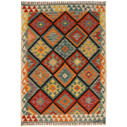 Hand Knotted Flatweave Kilim 4' 2" x 5' 9" - No. AL93490