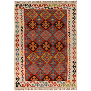 Handmade Afghan Vegetable Kilim 4' 0" x 5' 10" - No. AL29761