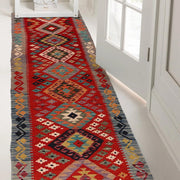Handmade Afghan Vegetable Kilim Runner 2' 6" x 22' 0" - No. AL26885