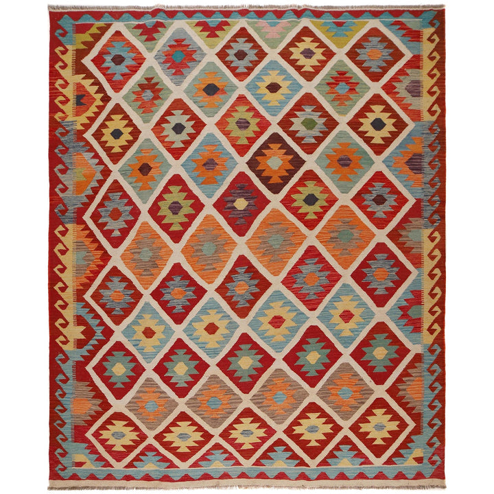 Hand Knotted Flatweave Kilim 7' 11" x 9' 11" - No. AL53548