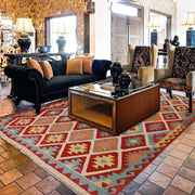 Hand Knotted Flatweave Kilim 7' 11" x 9' 11" - No. AL53548