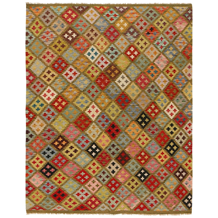 Handmade Vegetable Kelim 5' 3" x 6' 9" - No. AL76601