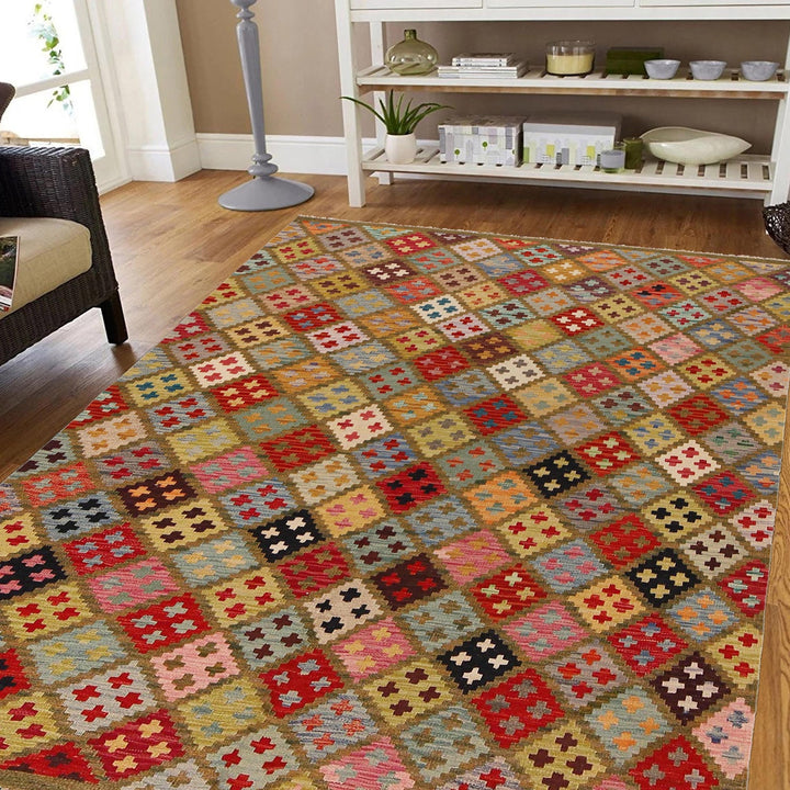 Handmade Vegetable Kelim 5' 3" x 6' 9" - No. AL76601