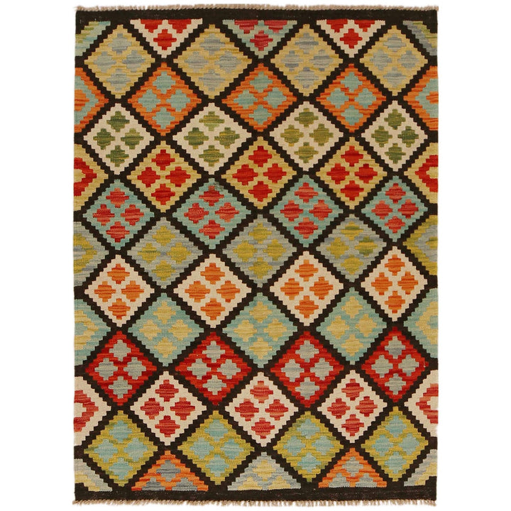 Handmade Vegetable Kilim 3' 6" x 4' 9" - No. AL98365