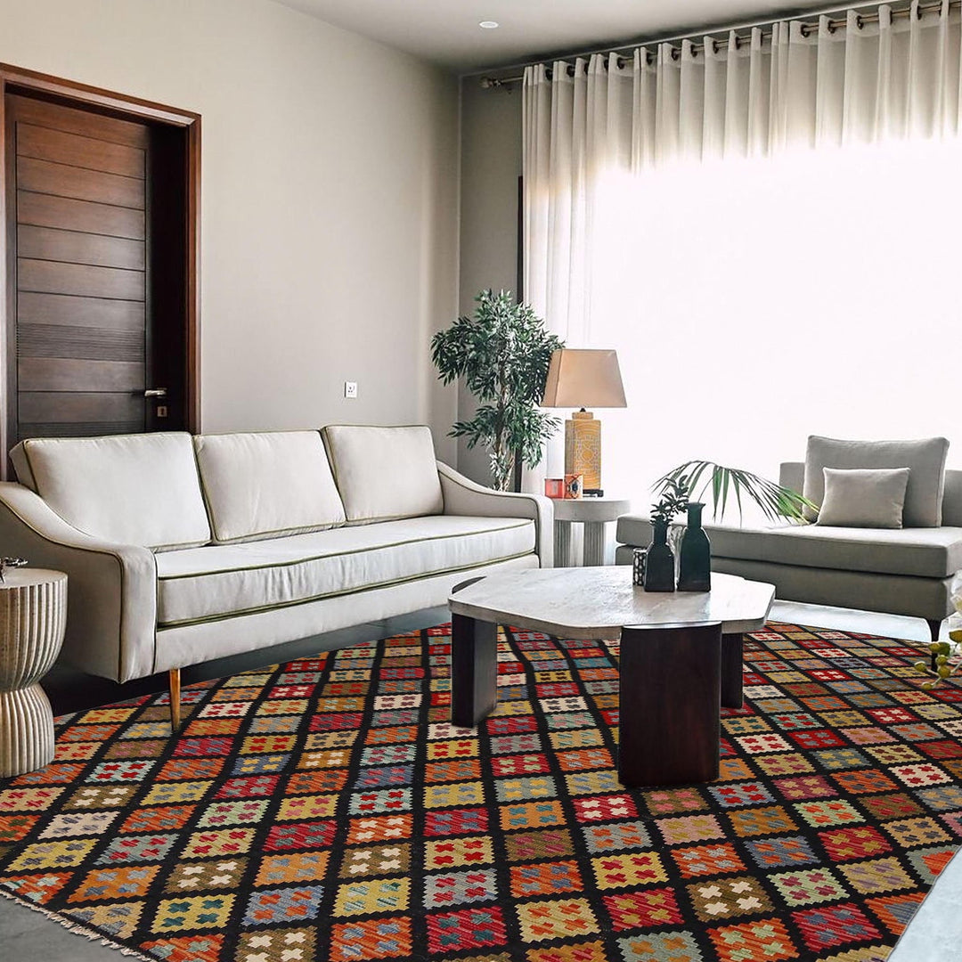 Medium Size Chobi Kilim 6' 8" x 9' 8" - No. AL79985