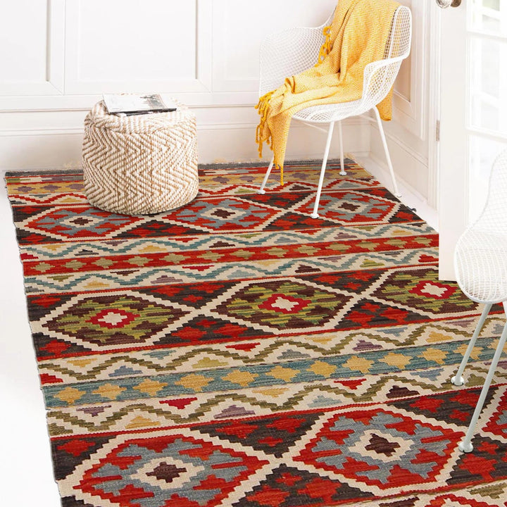 Hand Knotted Flatweave Kilim 3' 3" x 5' 3" - No. AL77610
