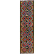 Hand Woven Wool Kelim Runner 2' 0" x 9' 7" - No. AL40261