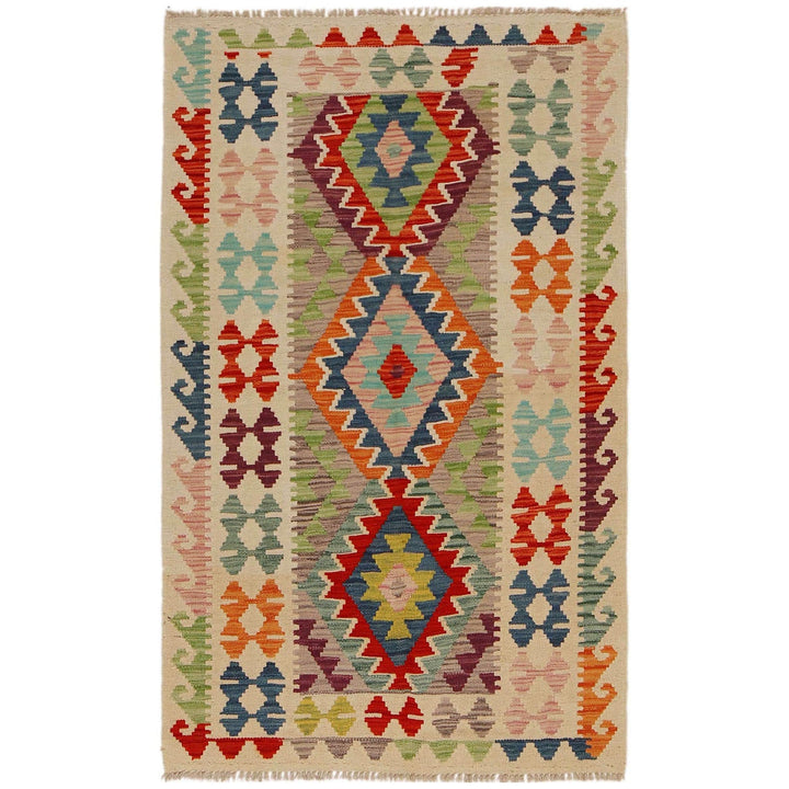 Hand Knotted Flatweave Kilim 3' 3" x 5' 5" - No. AL85554