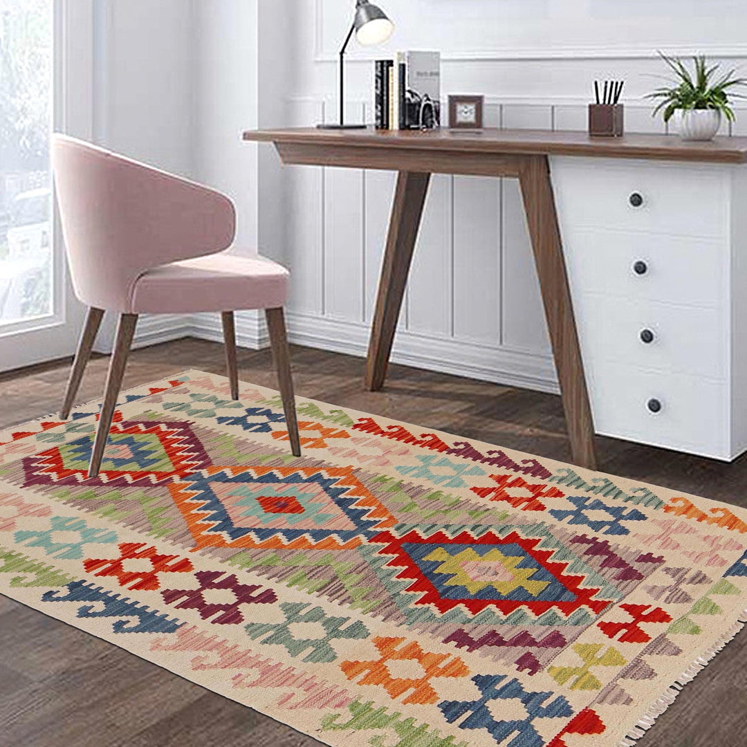 Hand Knotted Flatweave Kilim 3' 3" x 5' 5" - No. AL85554