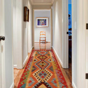 Hand Woven Wool Kelim Runner 2' 3"x 6' 7" - No. AL99864