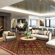 Colorful Flat-Weave Wool Kilim 5' 11" x 8' 8" - No. AL81585