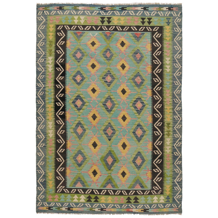 Handmade Turkish Design Wool Kilim 5' 8" x 8' 4" - No. AL61870