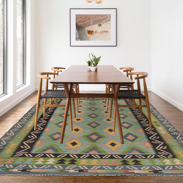 Handmade Turkish Design Wool Kilim 5' 8" x 8' 4" - No. AL61870