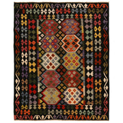 Colorful Flat-Weave Wool Kilim 5' 2" x 6' 7" - No. AL81861