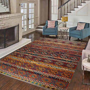 Hand Knotted Afghan Style Kilim 9' 7" x 12' 8" - No. AL88045