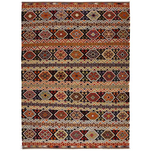 Hand Woven Wool Kelim 8' 5" x 11' 6" - No. AL60627