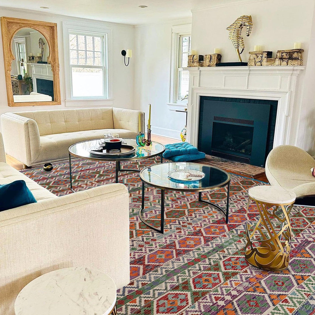 Large Size Chobi Kilim 10' 5" x 13' 5" - No. AL30446