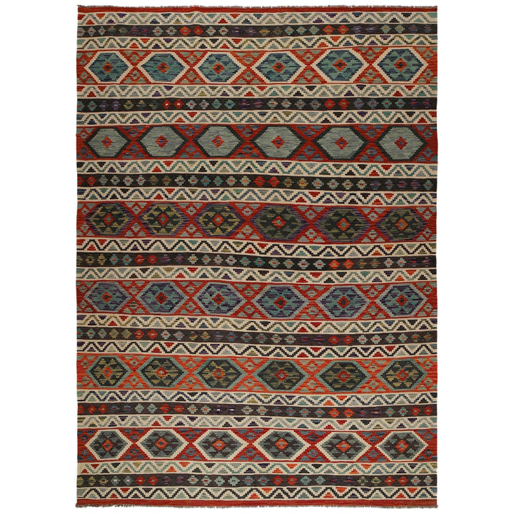 Handmade Turkish Design Wool Kilim 8' 2" x 11' 7" - No. AL42468