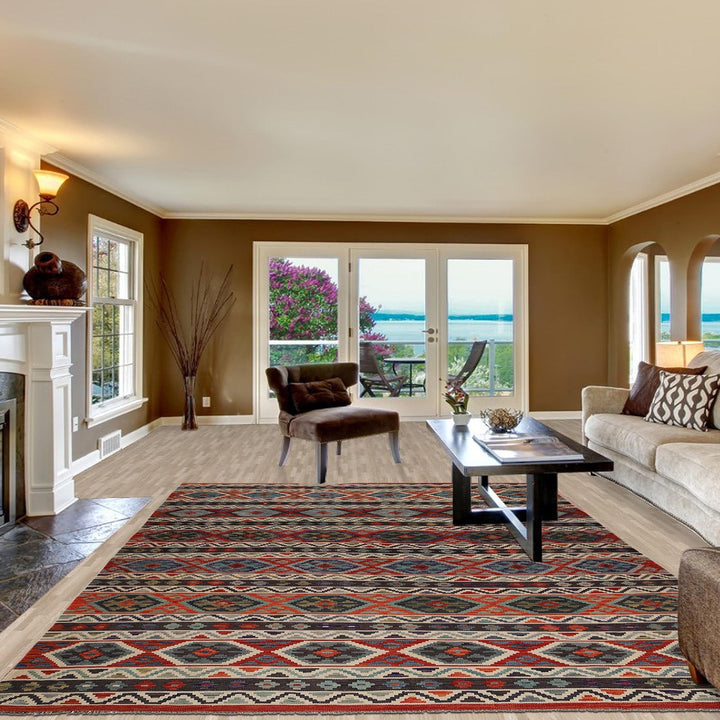 Handmade Turkish Design Wool Kilim 8' 2" x 11' 7" - No. AL42468