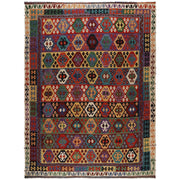 Hand Knotted Afghan Style Kilim 9' 10" x 13' 1" - No. AL41024