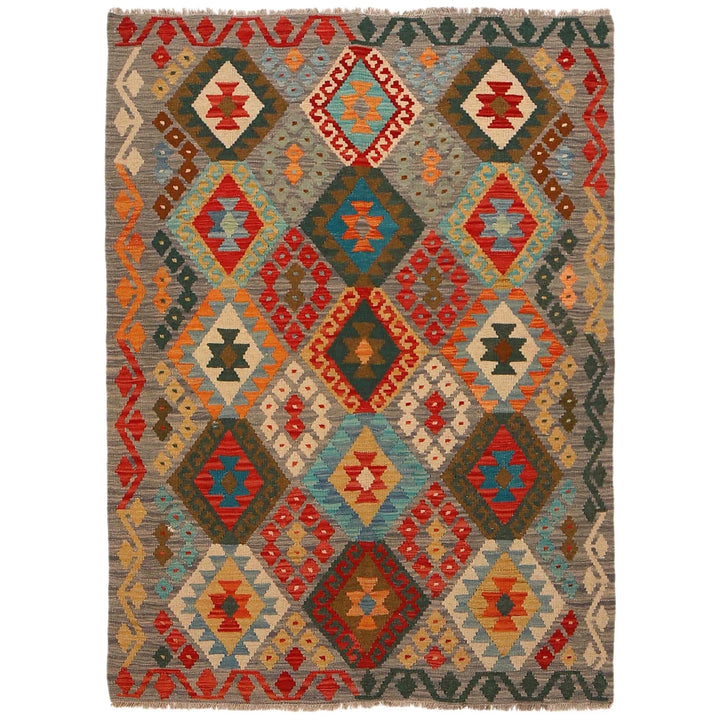 Small Size Chobi Kilim 4' 1" x 5' 7" - No. AL49368