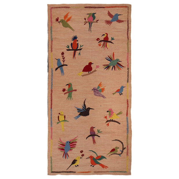 Pakistani Embroidery Kilim Runner 3' 3"x 6' 10" - No. AL93027