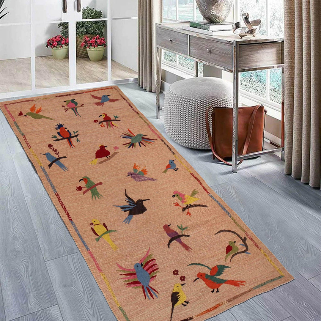 Pakistani Embroidery Kilim Runner 3' 3"x 6' 10" - No. AL93027