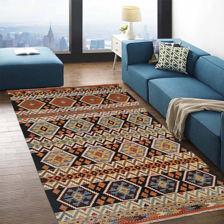 Handmade Afghan Vegetable Kilim 4' 10" x 8' 5" - No. AL70140