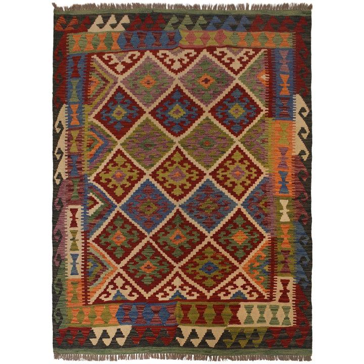 Handmade Vegetable KIlim 5' 0" x 6' 0" - No. AL23096
