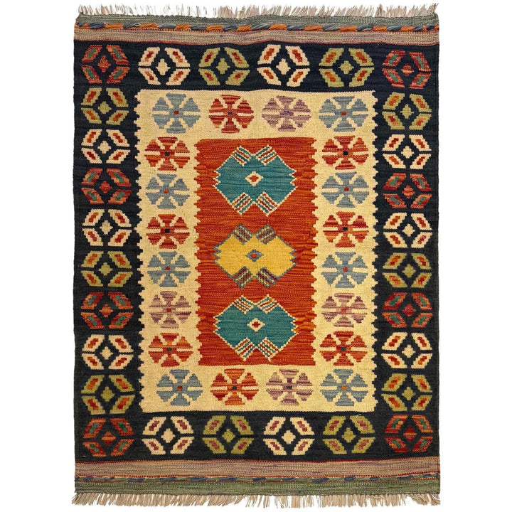 Hand Made Afghan Kilim 2' 11" x 3' 11" - No. AL40672