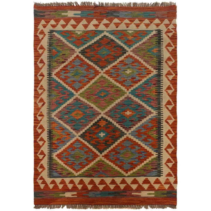 Handmade Vegetable Kilim 3' 2" x 4' 11" - No. AL46811