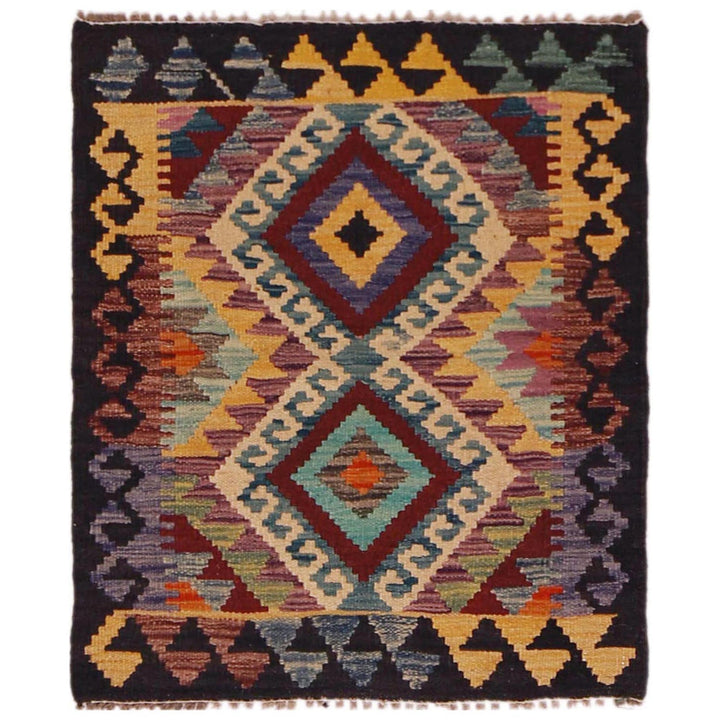 Handmade Vegetable Kilim 2' 1" x 2' 9" - No. AL88417