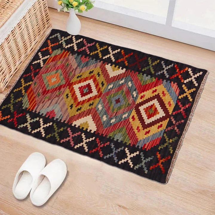 Handmade Turkish Design Wool Kilim 2' 0" x 2' 11" - No. AL10478