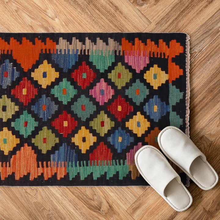 Hand Made Afghan Kilim 2' 0" x 3' 0" - No. AL11387