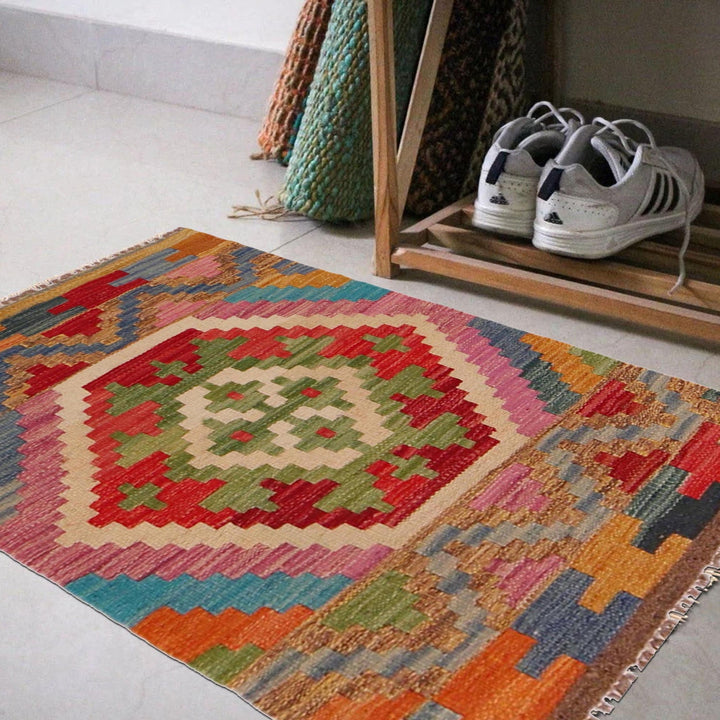 Hand Knotted Flatweave Kilim 2' 2" x 3' 0" - No. AL78296
