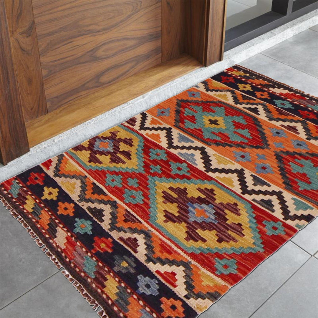 Hand Made Afghan Kilim 2' 0" x 3' 0" - No. AL19926