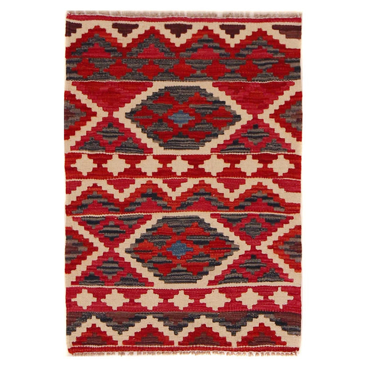 Multi Color ful Flat-Weave Wool Kilim 2' 0" x 2' 11" - No. AL37301