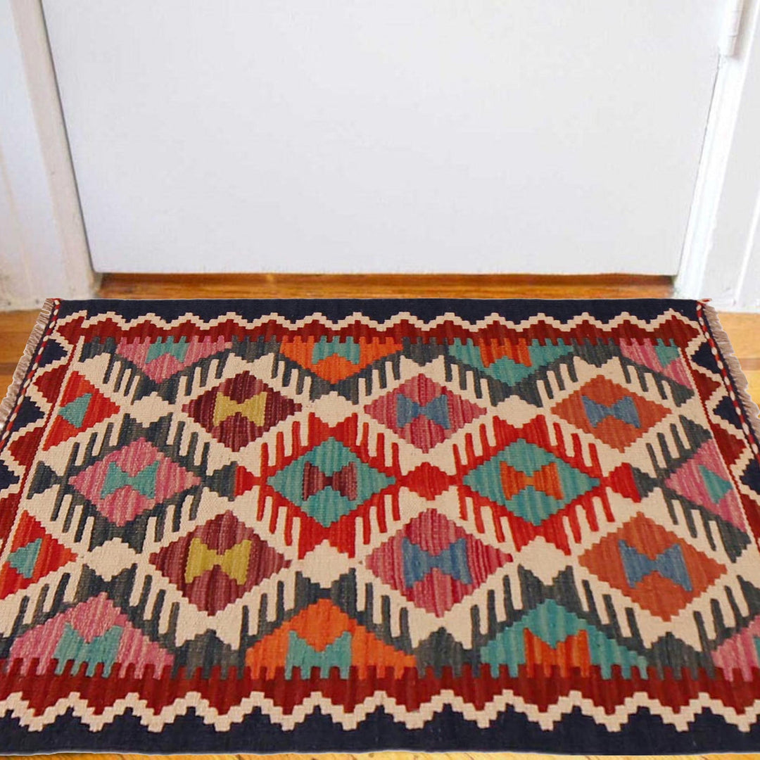 Hand Knotted Flatweave Kilim 2' 1" x 3' 0" - No. AL77108