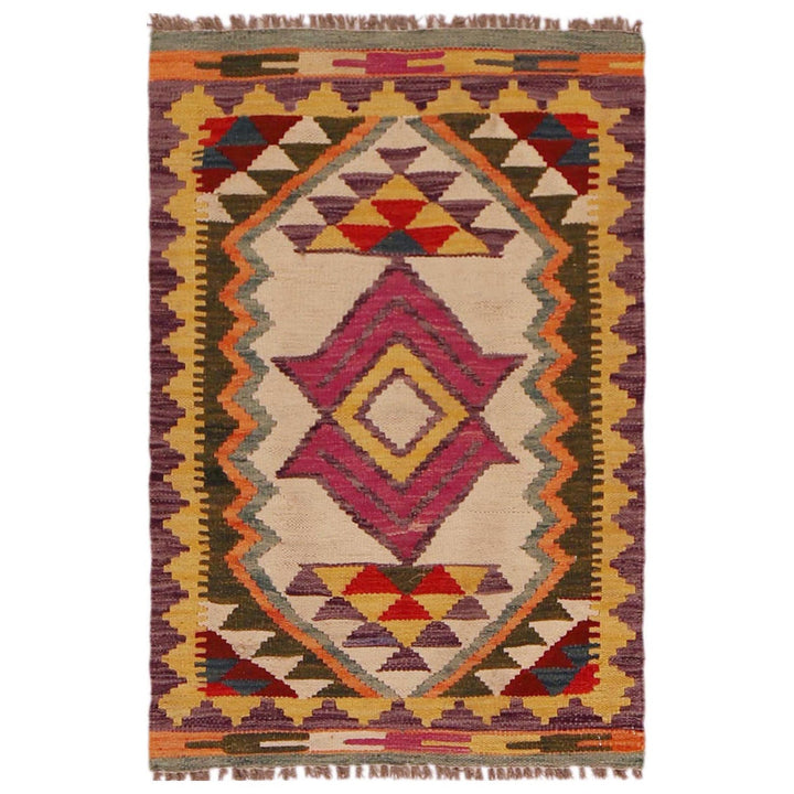 Hand Made Afghan Kilim 2' 1" x 3' 1" - No. AL81881