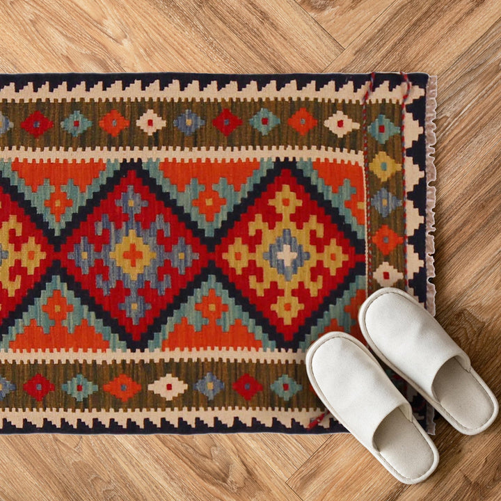 Handmade Turkish Design Wool Kilim 2' 0" x 3' 6" - No. AL34248