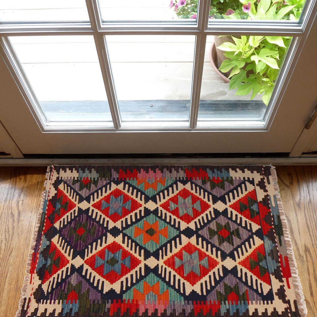 Small Size Chobi Kilim 2' 4" x 3' 2" - No. AL22227