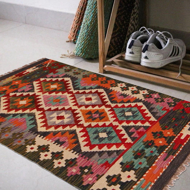 Hand Made Afghan Kilim 2' 2" x 3' 4" - No. AL44006