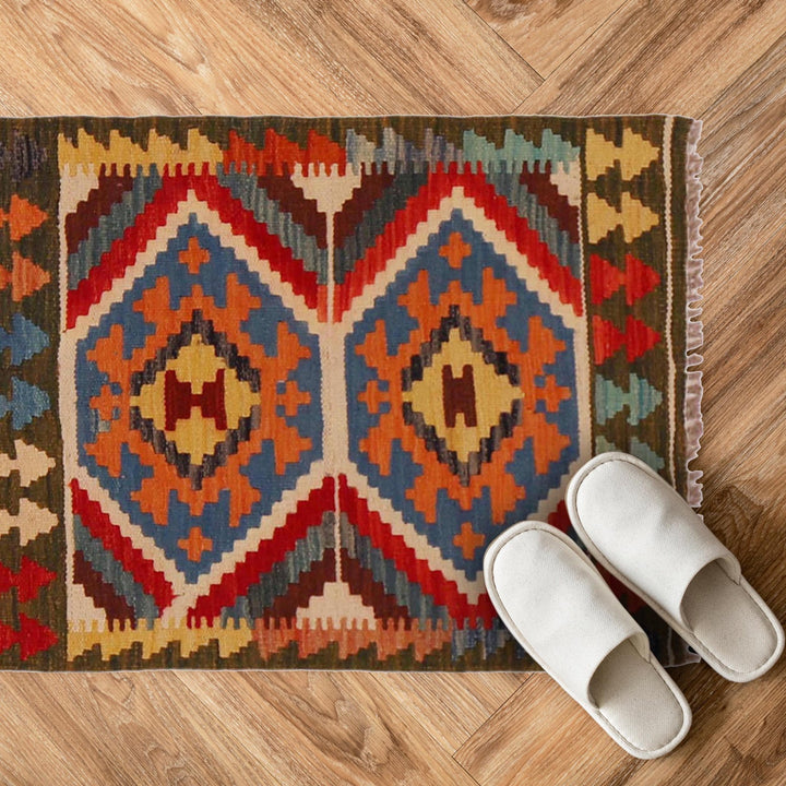 Handmade Vegetable Kilim 2' 0" x 2' 9" - No. AL26374
