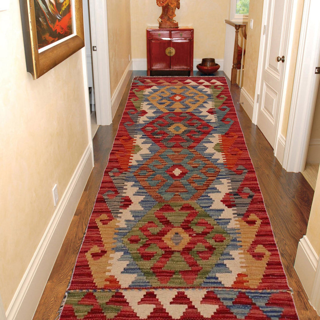 Hand Made Afghan Kilim Runner 1' 8" x 4' 11" - No. AL48159