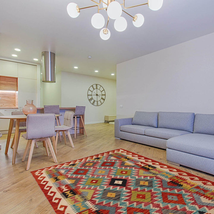 Hand Knotted Flatweave Kilim 3' 3" x 5' 0" - No. AL64313