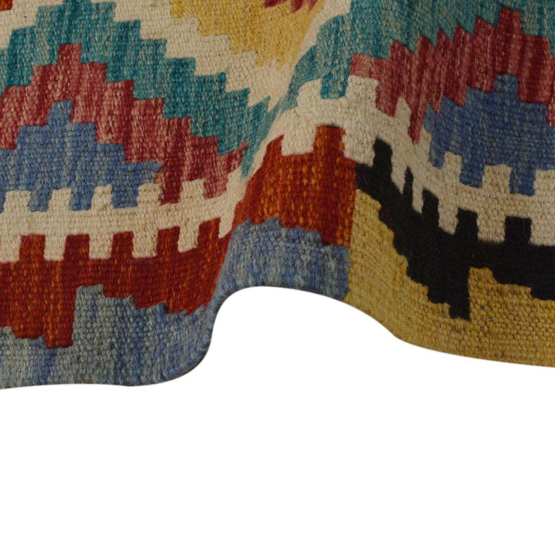 Handmade Afghan Vegetable Kilim 3' 5" x 5' 0" - No. AL87497