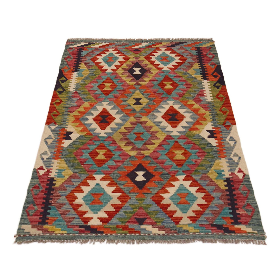 Handmade Vegetable Kilim 3' 3" x 4' 9" - No. AL72046